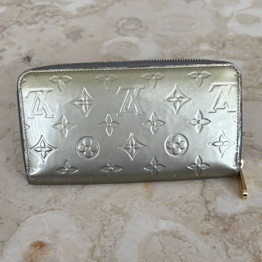 Louis Vuitton Monogram Gold Vernis Zippy Zip Around Long Wallet